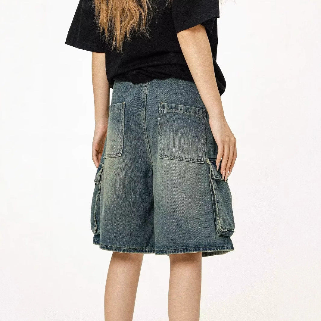 Pantalons d'été vintage multi-poches pour hommes