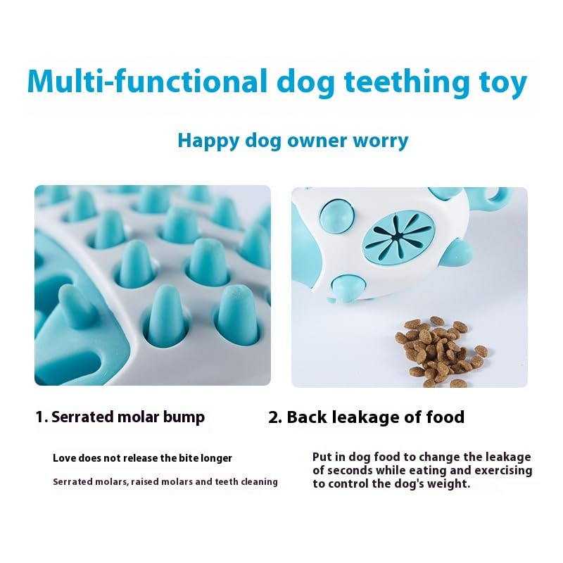 Dog Treat Interactive Chew Toy for Puppies Food-leaking Design Teeth Grinding Cleaning Eng
