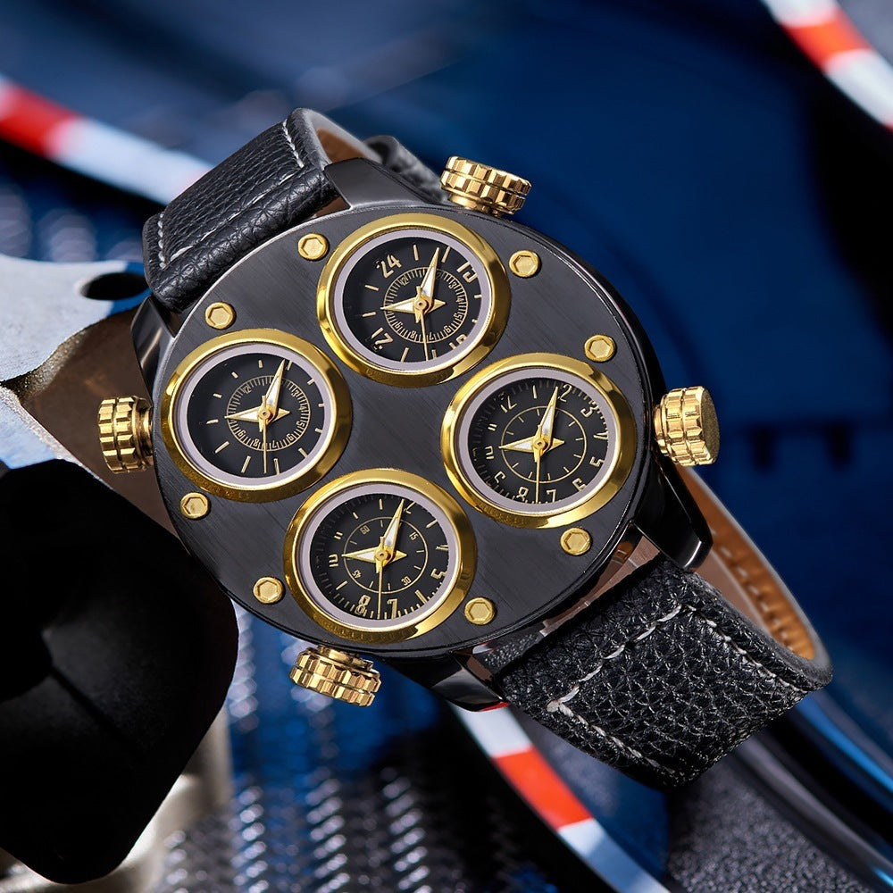 Montre Quartz grand cadran pour hommes