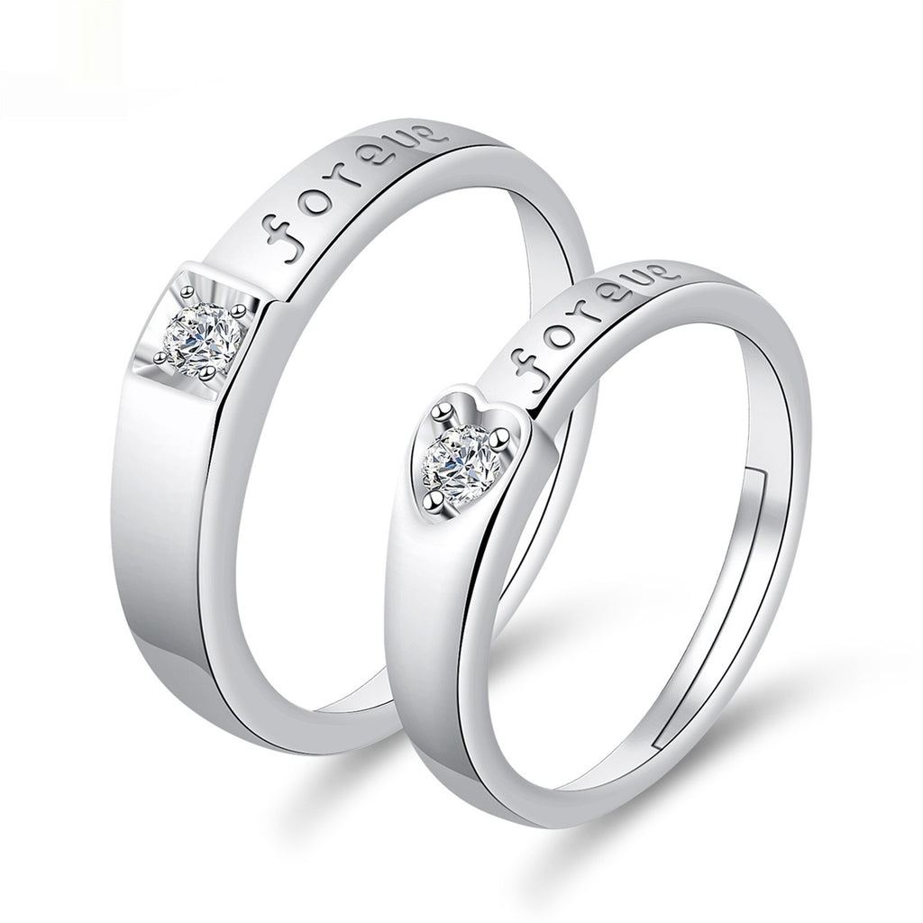 Moissanite Engagement Couple Anneaux Couple