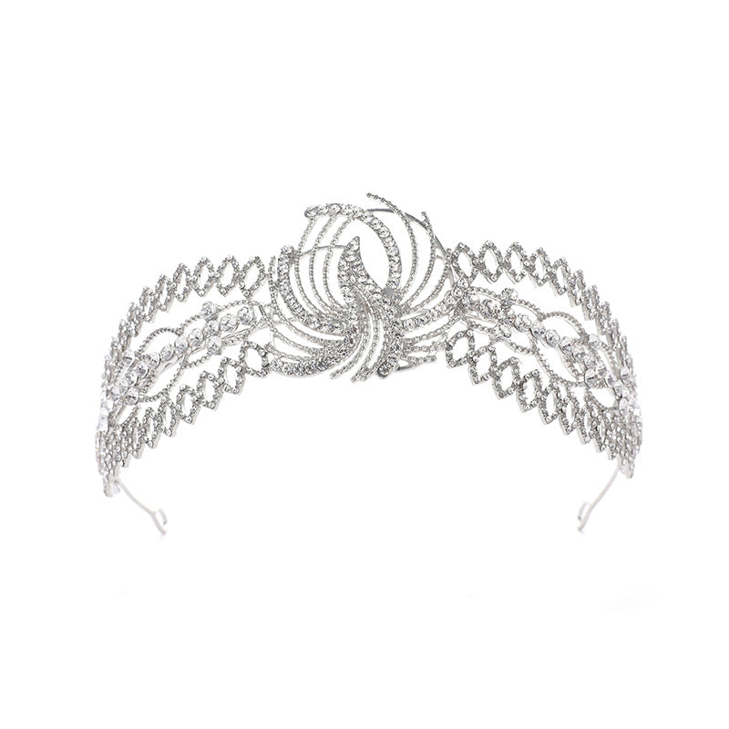 Vêtements de luxe de la Couronne de Strass Coiffure de mariée Baroque Bandeau Accessoires capillaires