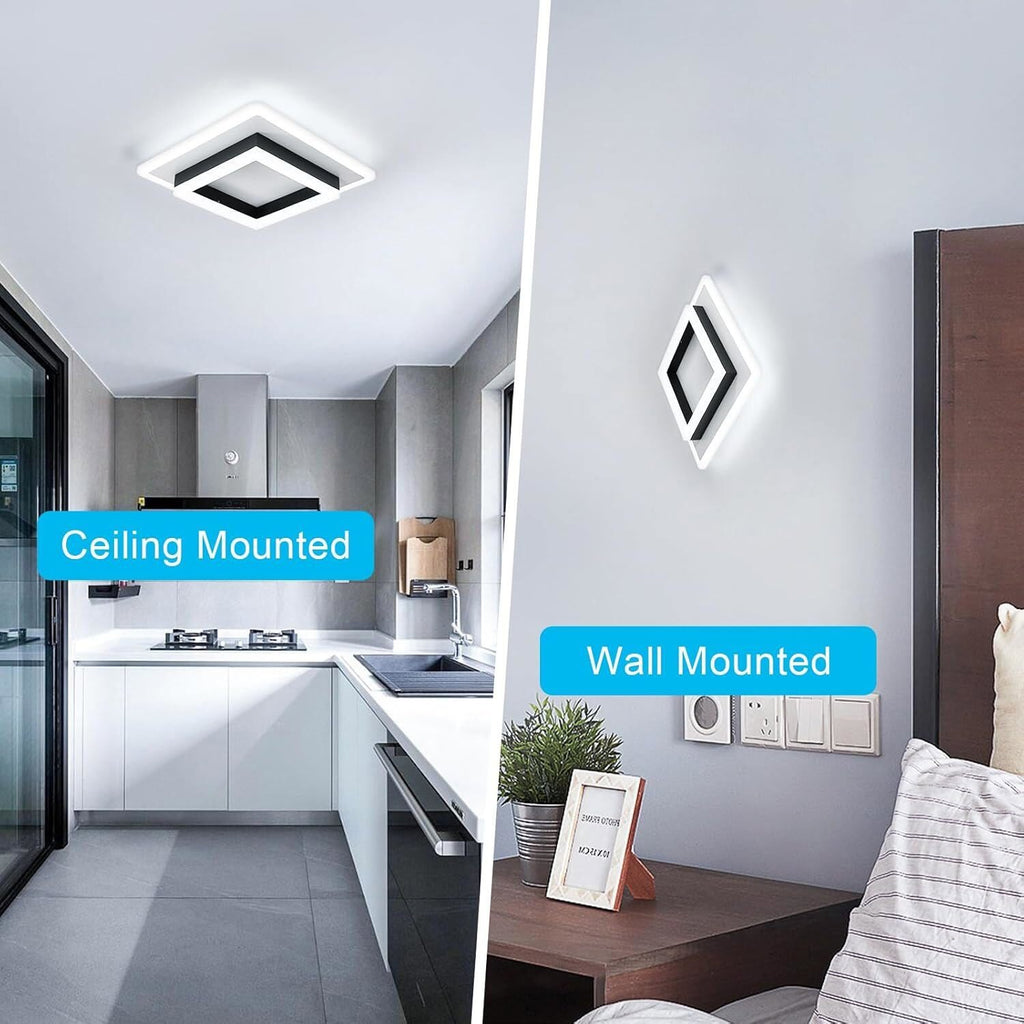 30W LED Modern Square Ceiling Light Cool White Chandelier for Living Room