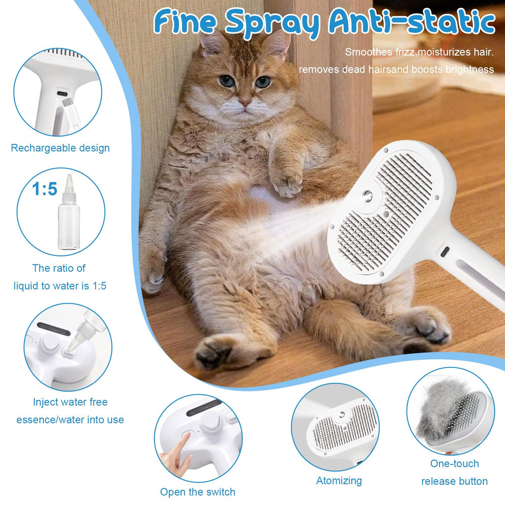 Brosse à vapeur pour chats et chiens
