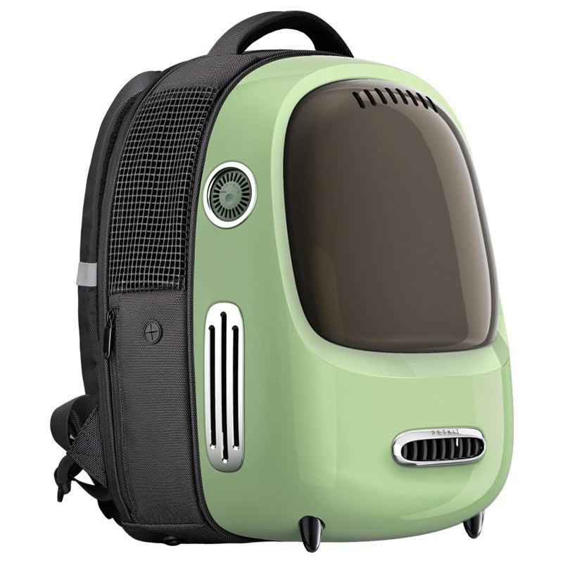 Pet Backpack Carrier pour chats avec ventilateur et ventilation d'air frais