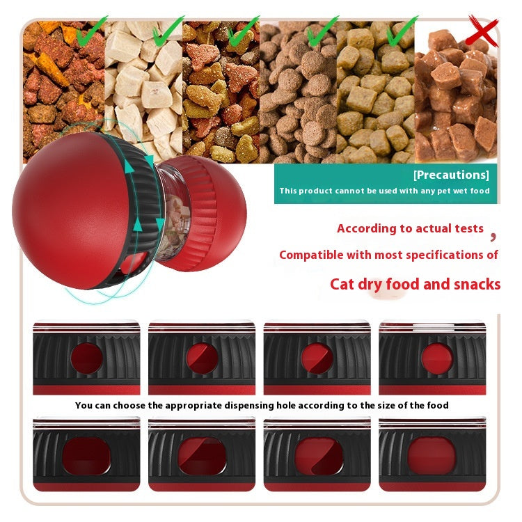 Rotation drôle Cat Sound Food Dropping Ball Toy