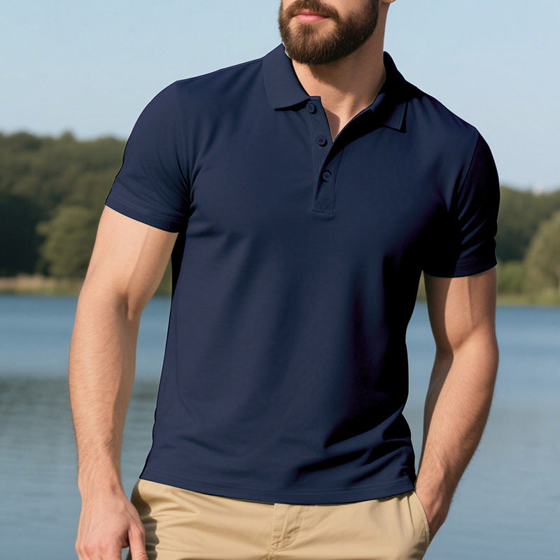 Chemise Homme Lapel POLO avec manches courtes