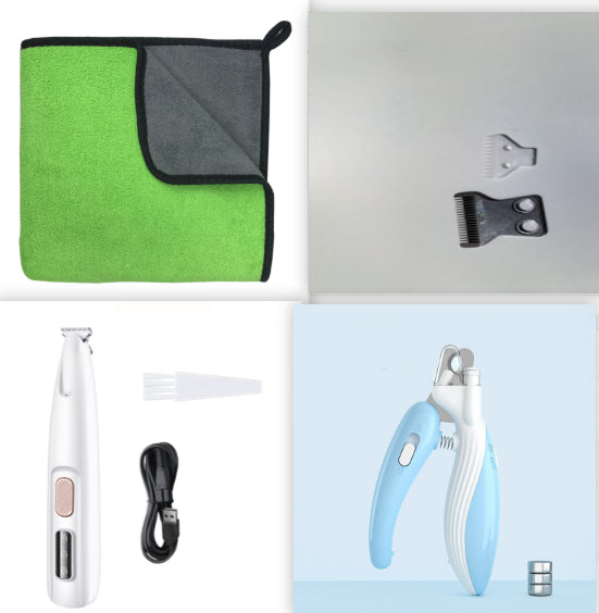 Animaux de compagnie Paw Trimmer avec lumière LED entièrement imperméable aux cheveux de chien Trimmer avec LED Display Dog