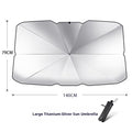 Parapluie en titane d'argent de voiture Sunvisor-Large-140 * 79cm-1 pack