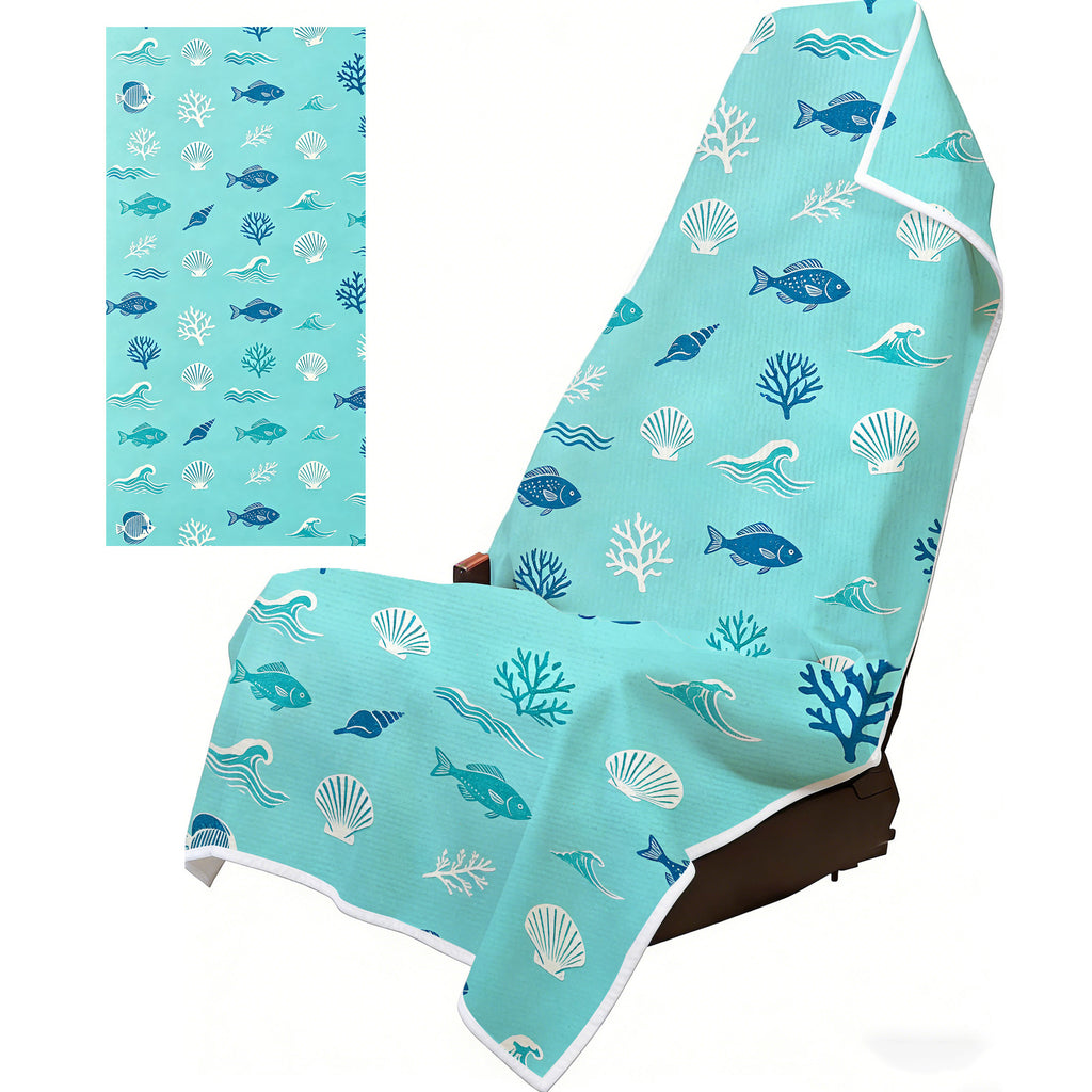 Two-in-one printed car seat cover
