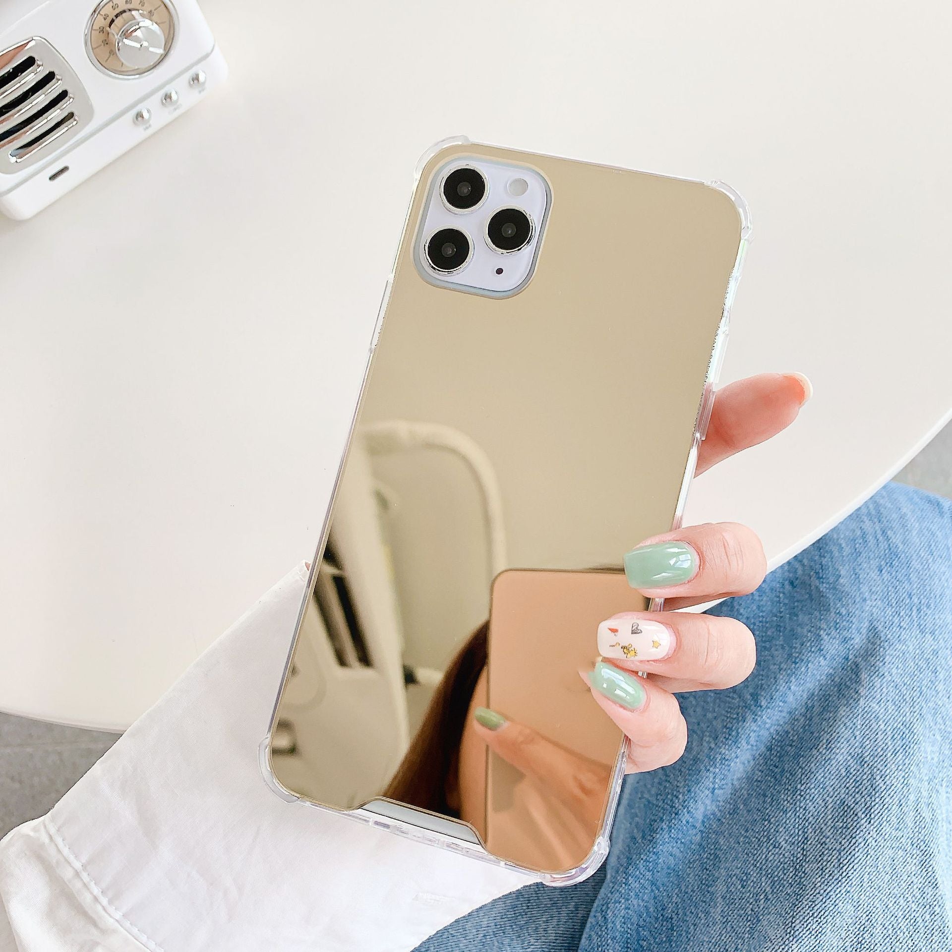 Boîtier de téléphone de protection souple tout inclus pour miroir Shell