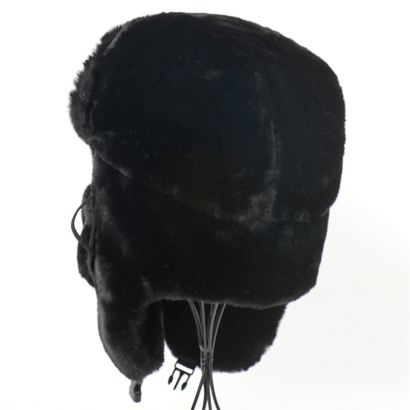 Ushanka Hommes et femmes Imitation Lapin fourrure extérieure Earmuffs Chapeau