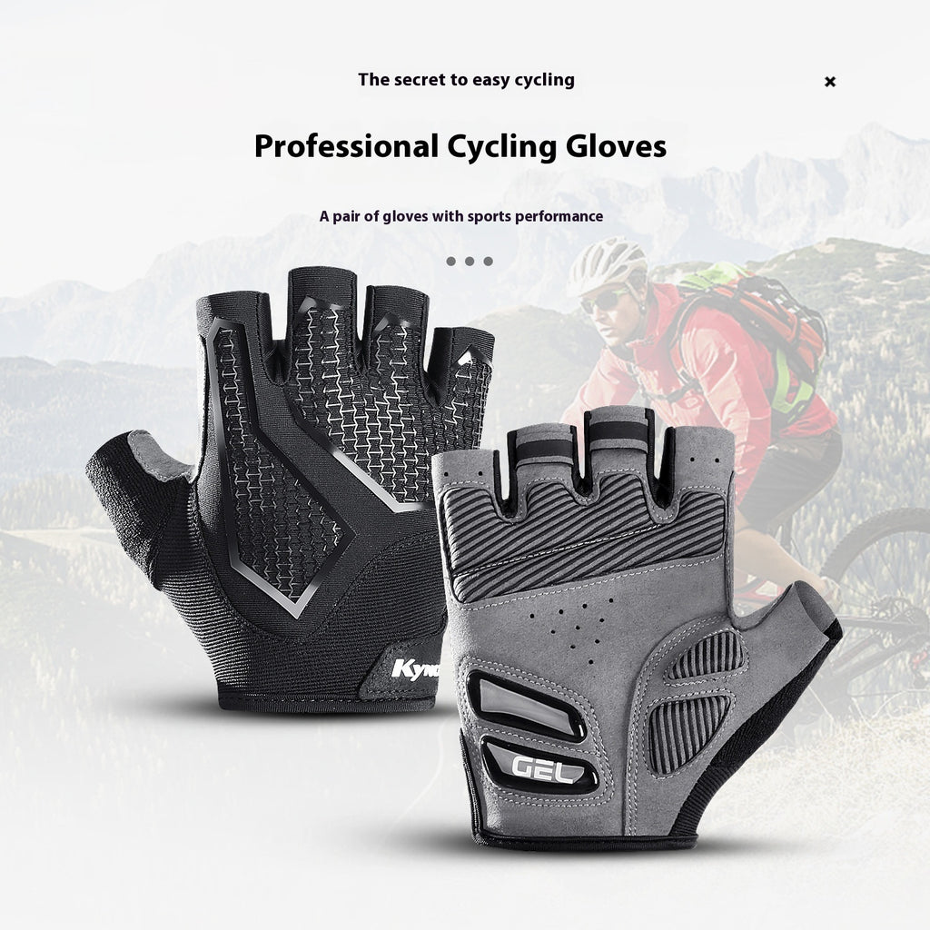 Gants de fitness de vélo de sport résistant aux chocs en silicone liquide d'équitation