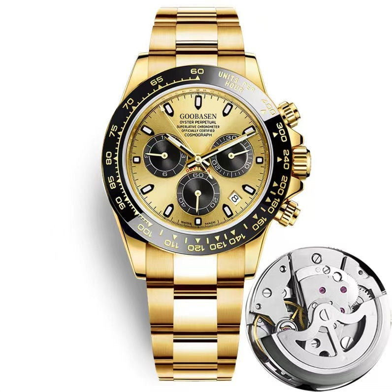 Montre homme mécanique avec montre Quartz Calenda