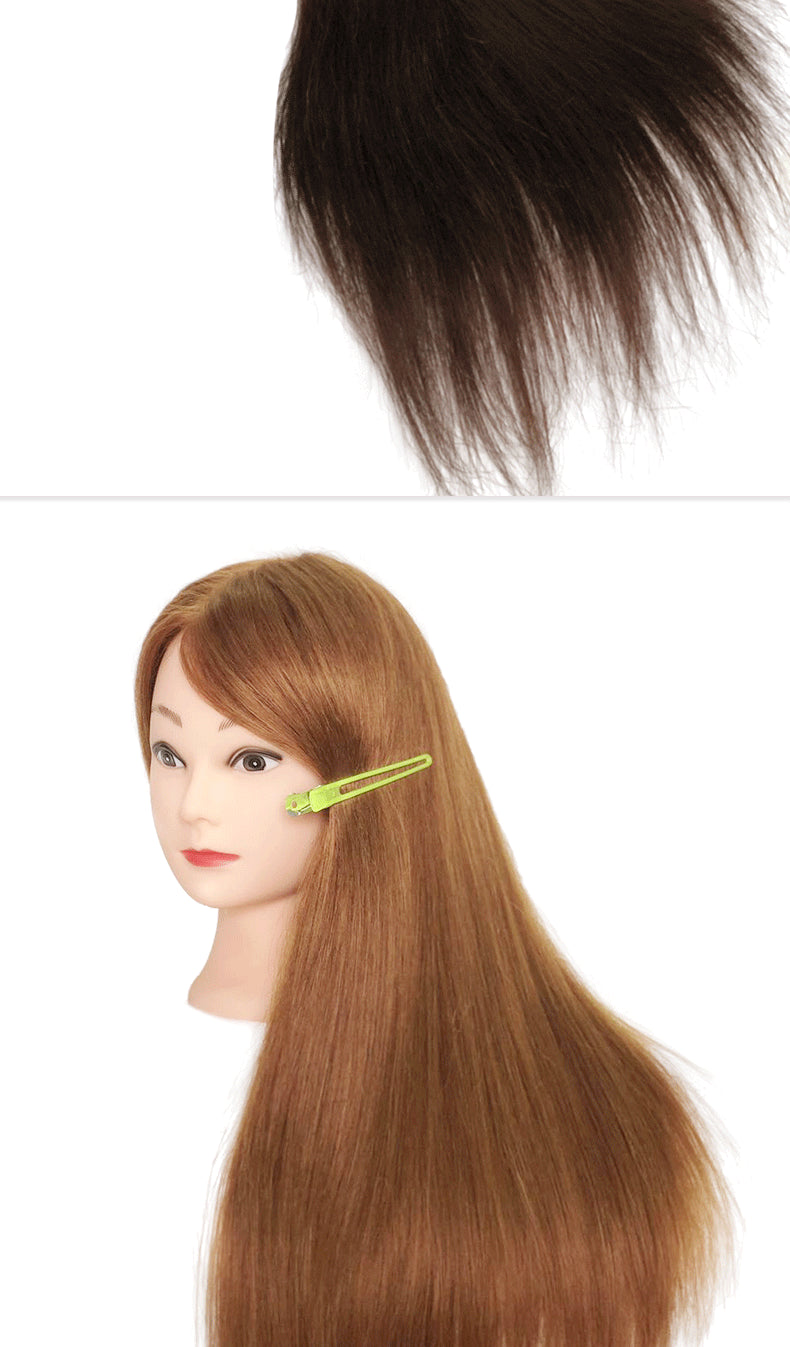 Les vrais cheveux peuvent être bouclés et Blown tête dummy modèle