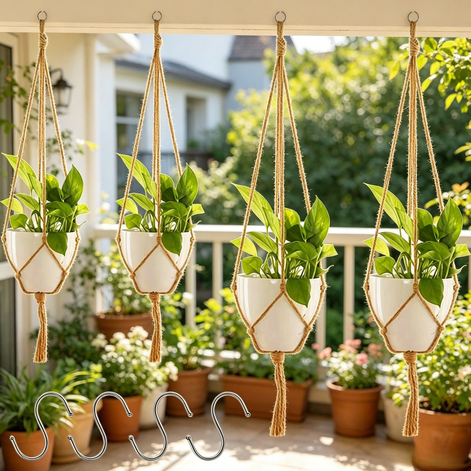 Set de décoration de pot de fleurs Boho 8 pièces