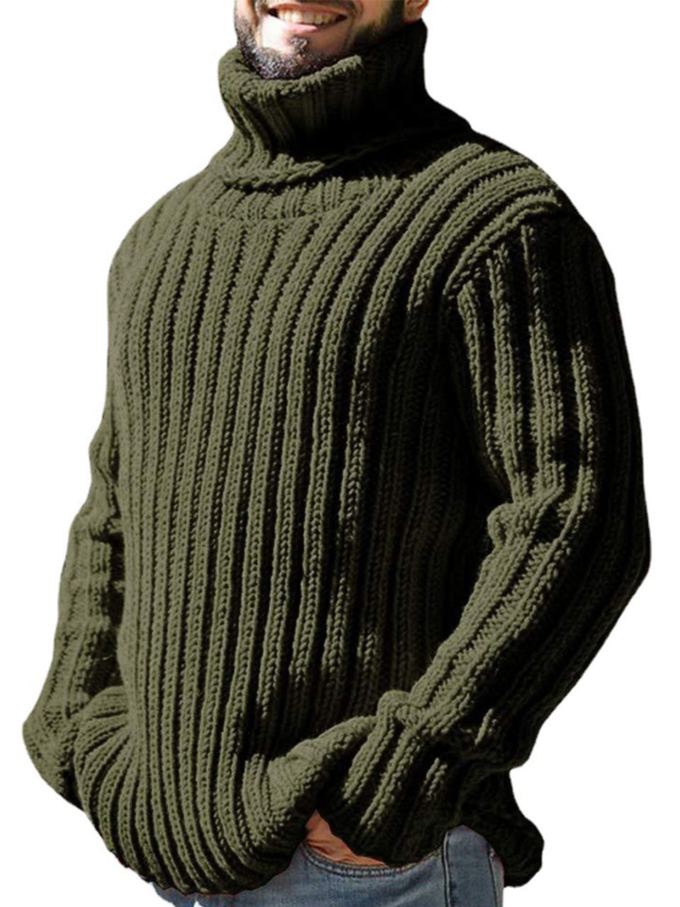 Tortue encolure homme couleur mince tricot haut automne et hiver commerce extérieur sweater mode