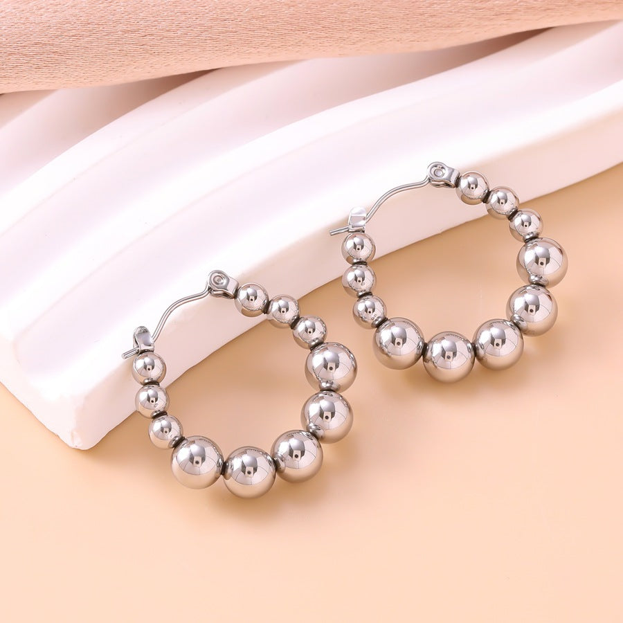 Boucles d'oreilles en perles givrées de style Instagram