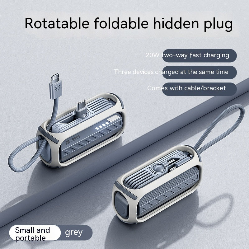 Capsule 20W Quick Charge pliant Bracket 5000mAh Mini Power Bank
