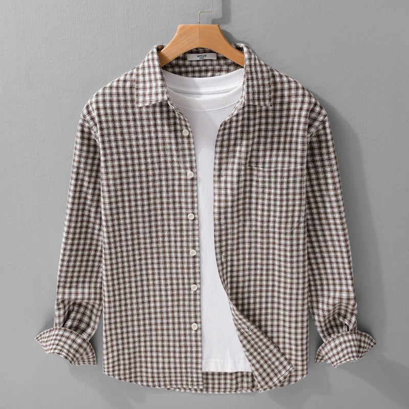 Chemise polyvalente à manches longues simple pour homme