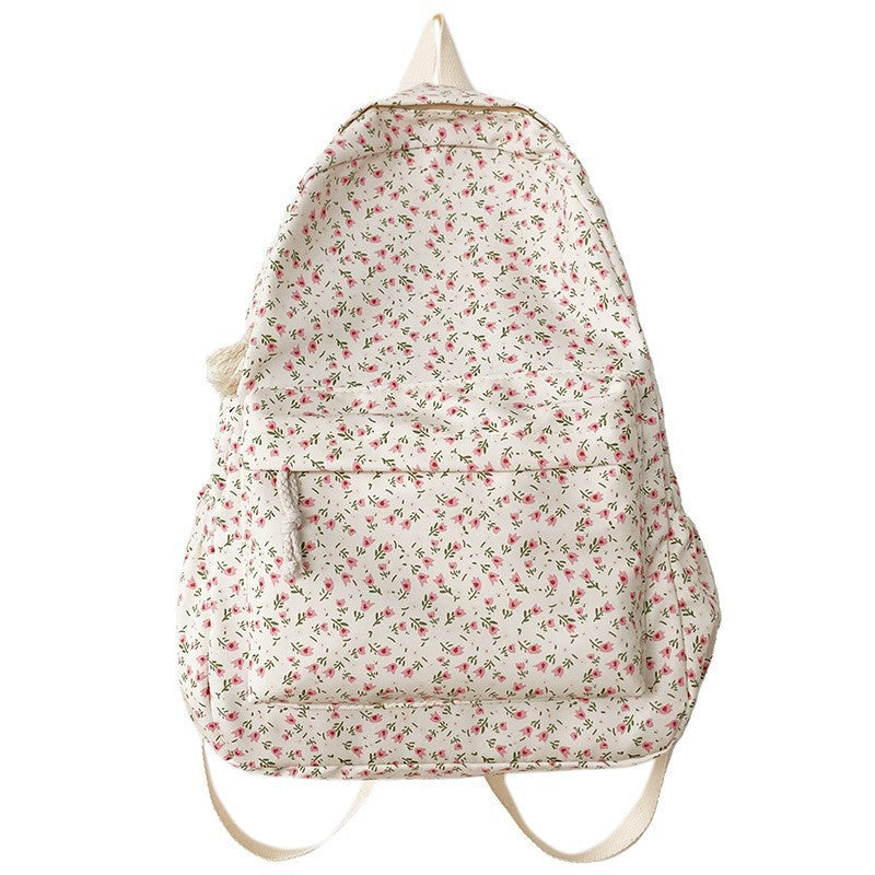 Sac à dos imprimé floral de style préppy