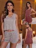Costume d'été pour femme Costume d'été pour femme Costume de mode pour femme Col V Sans manches Costume