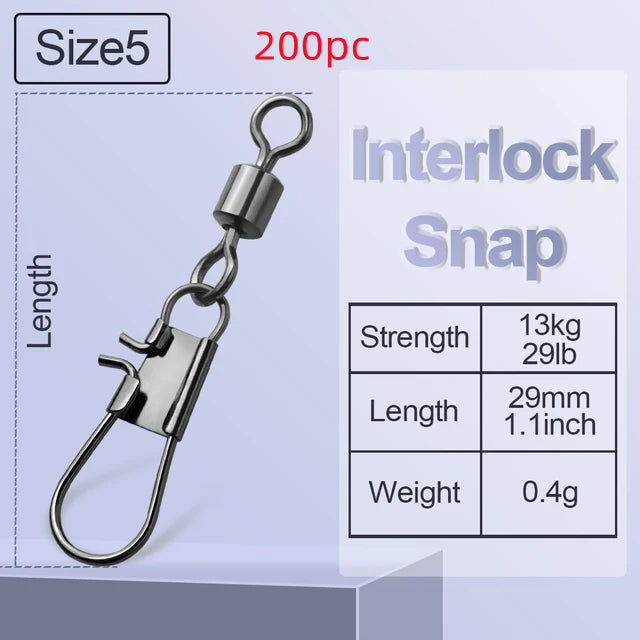 8-forme anneau American Swivel B- type broche connecteur rapide Lure fournitures de pêche connexion