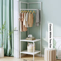 Coin manteau rack-blanc 2 couches modèle classique-1 pièce