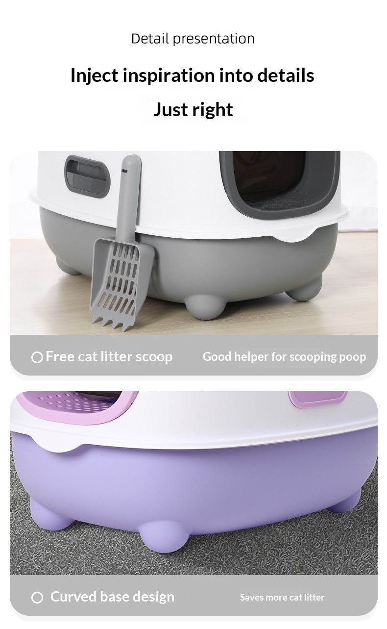 Boîte à litière pour chats haut de gamme fermée