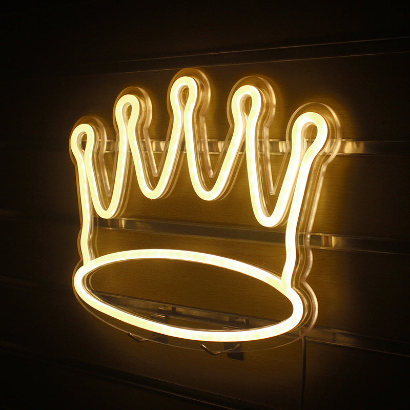 Vente Internet Célébrité Atmosphère Lumineuse Couronne Neon Lumière Ins Vent Lampe LED décorative