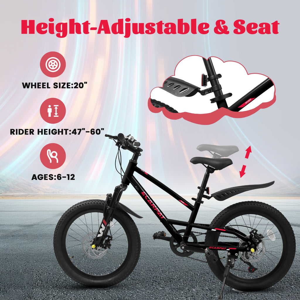A20184 20 pouces VTT enfants pour garçons et filles