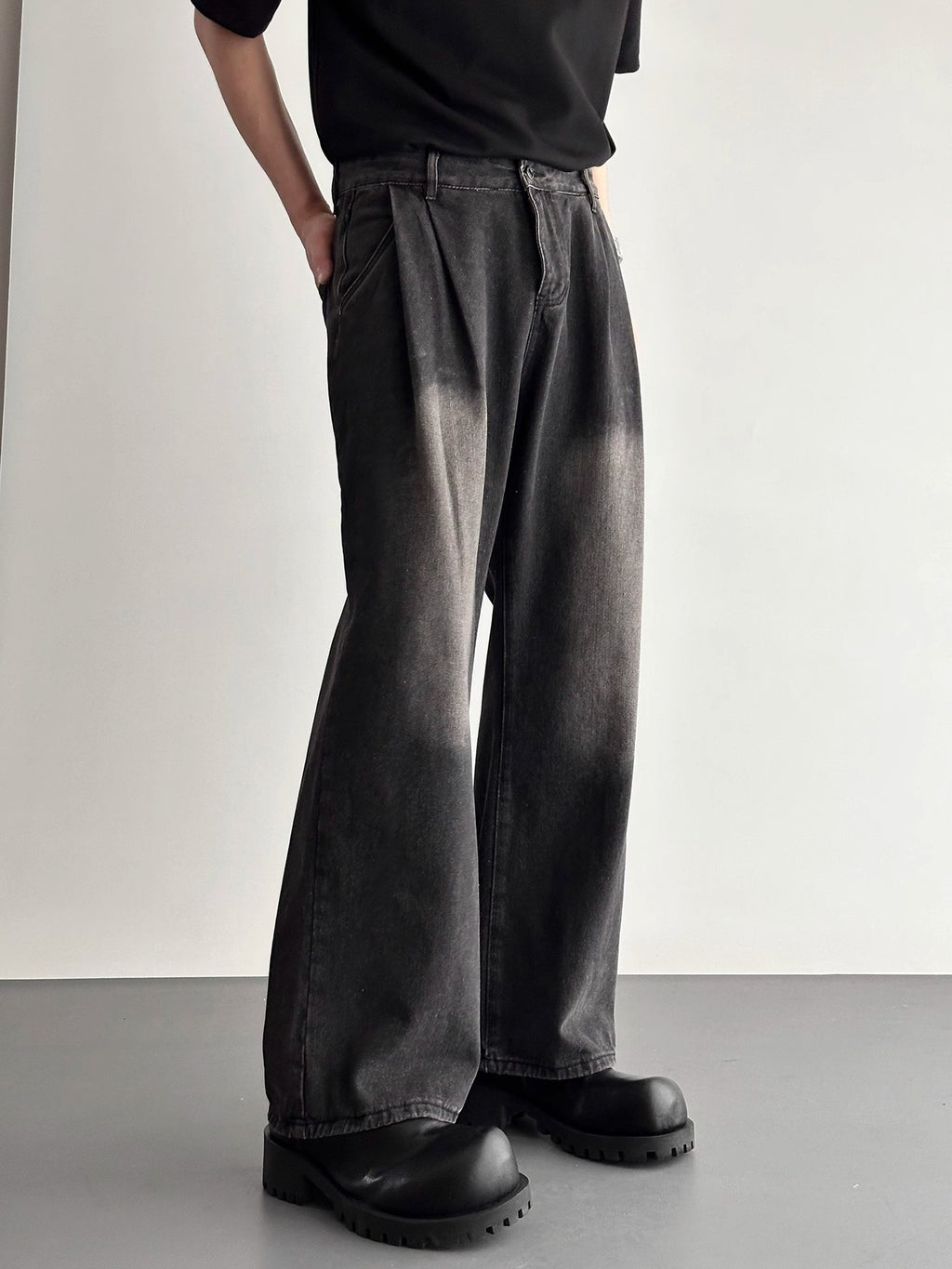 Jeans retro minimalistes haut de gamme pour hommes
