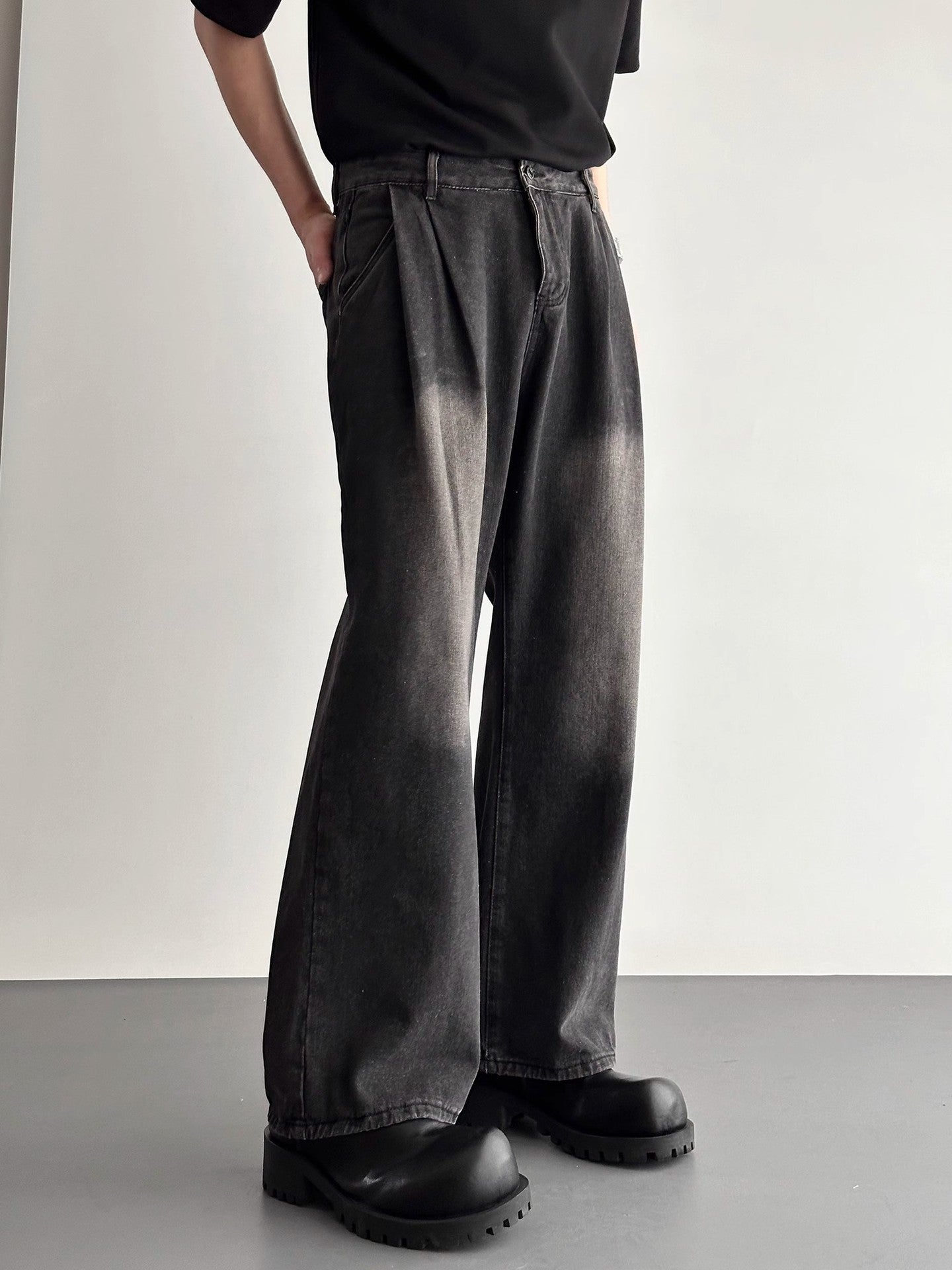 Jeans retro minimalistes haut de gamme pour hommes