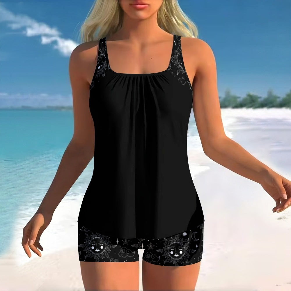 Set de maillot de bain courte en deux pièces pour femmes