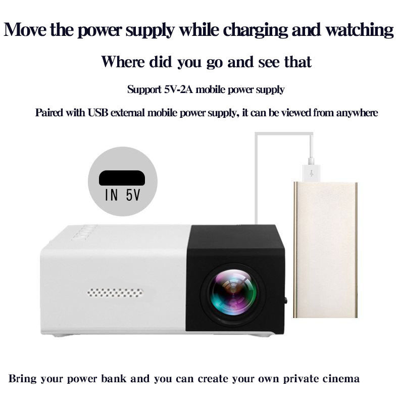 Projecteur mini-portable usine de projection Yg300 Petite Machine Jaune HD Accueil Recommander Pr