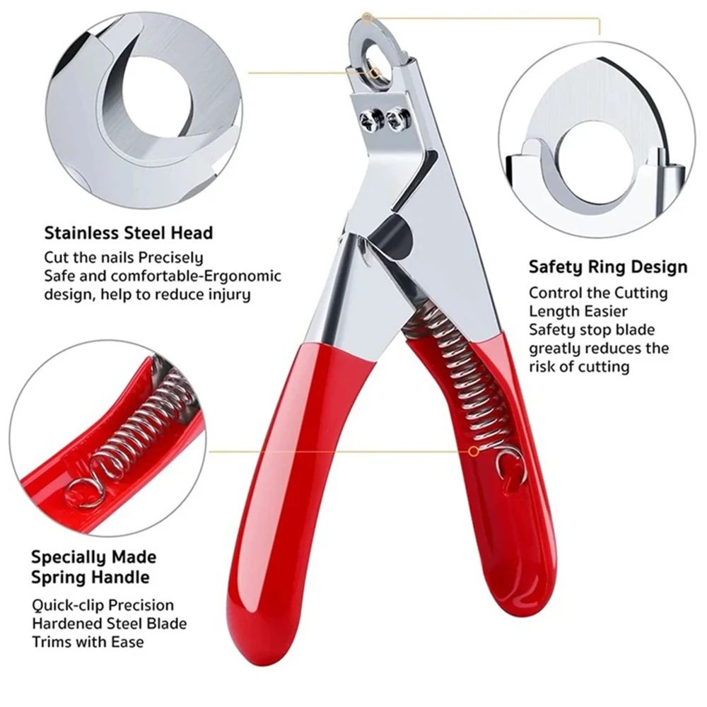 Cutter d'ongle de chien Type U Word False Conseils Professionnels Clippers de ongles Cutters droit Edge Ma