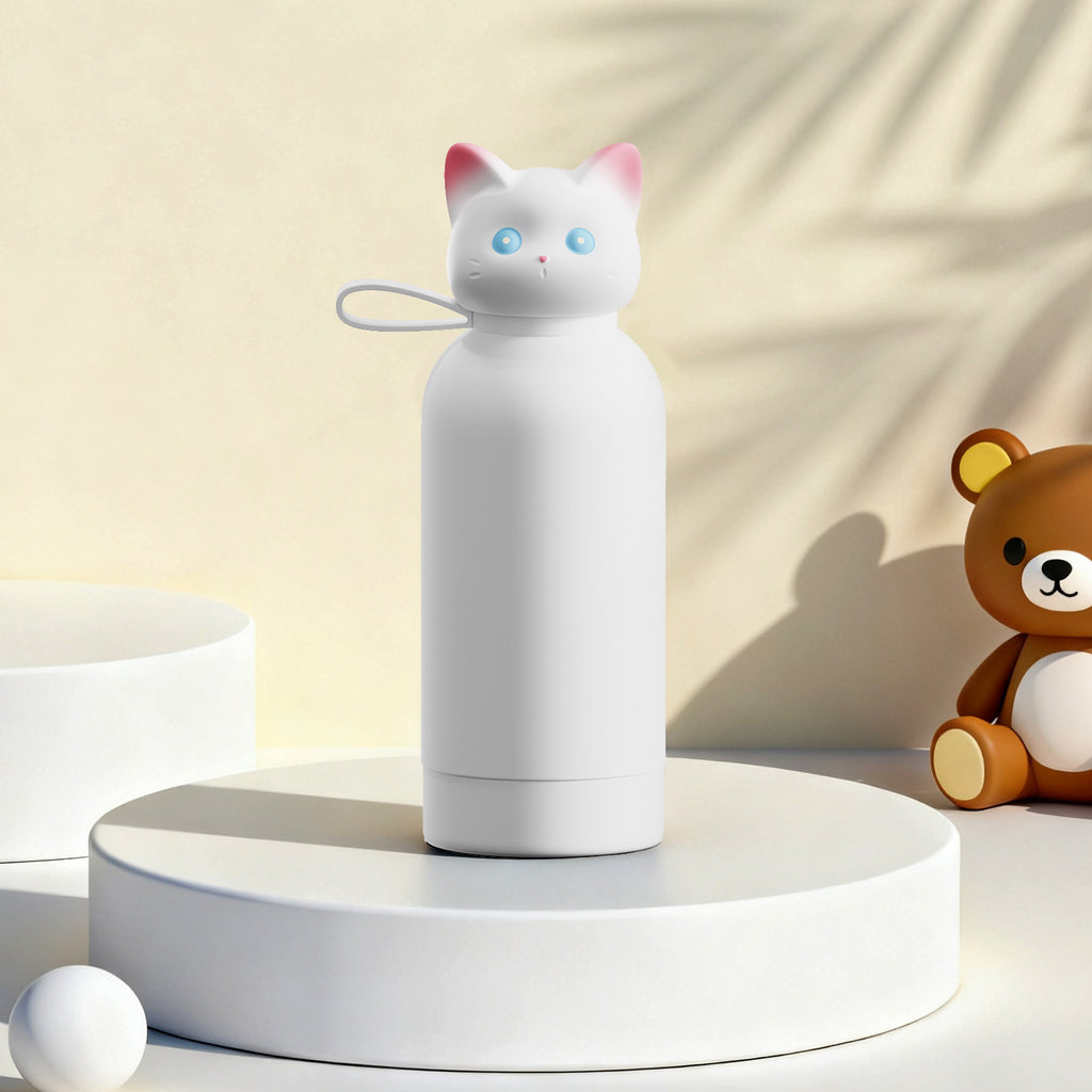 Cute Cat Stainless Steel Portable Water Bottle for Girls