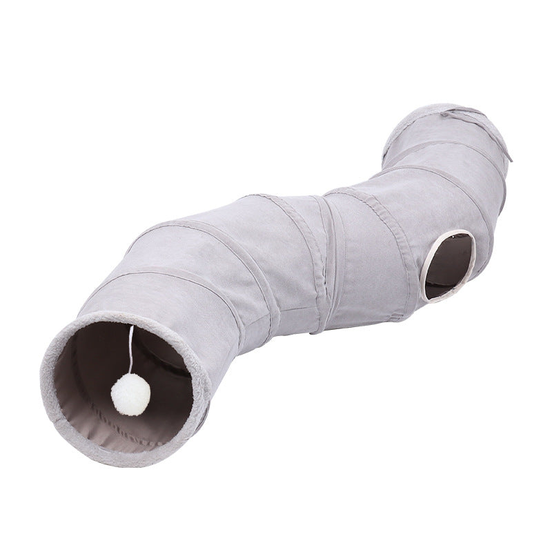 Jouet de type Suede Tunnel Cat Chaîne pliable