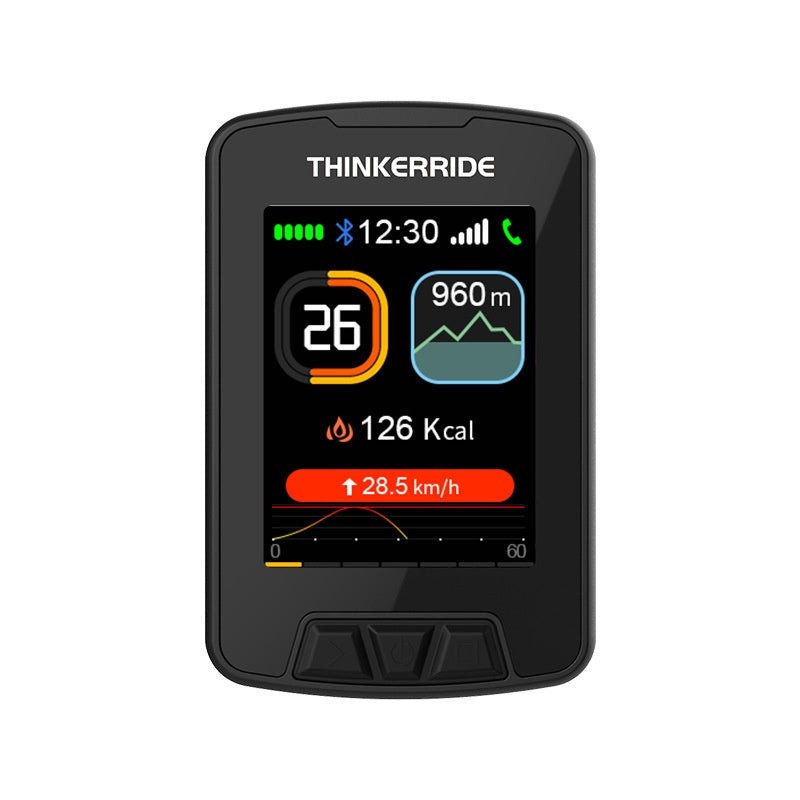Smart Bike Computer avec un grand écran couleur offrant une connectivité pour l'application mobile pour Cyclin