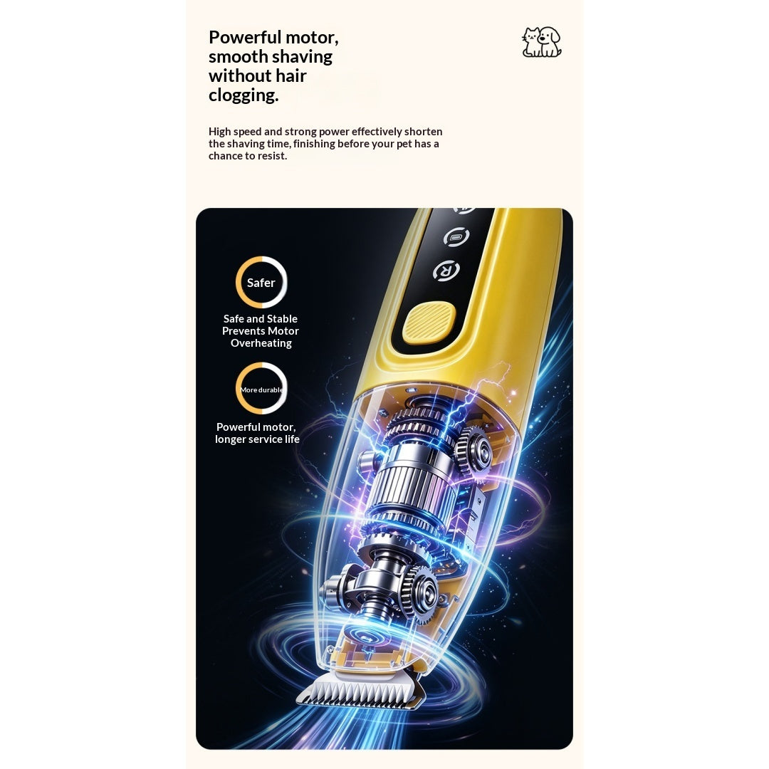 Clipper rechargeable pour animaux de compagnie avec lumière LED