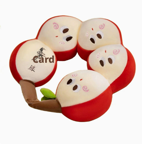 Oreiller en col cartoon-Ping Une pièce de coton-1 rouge Fukang et blanc-pp