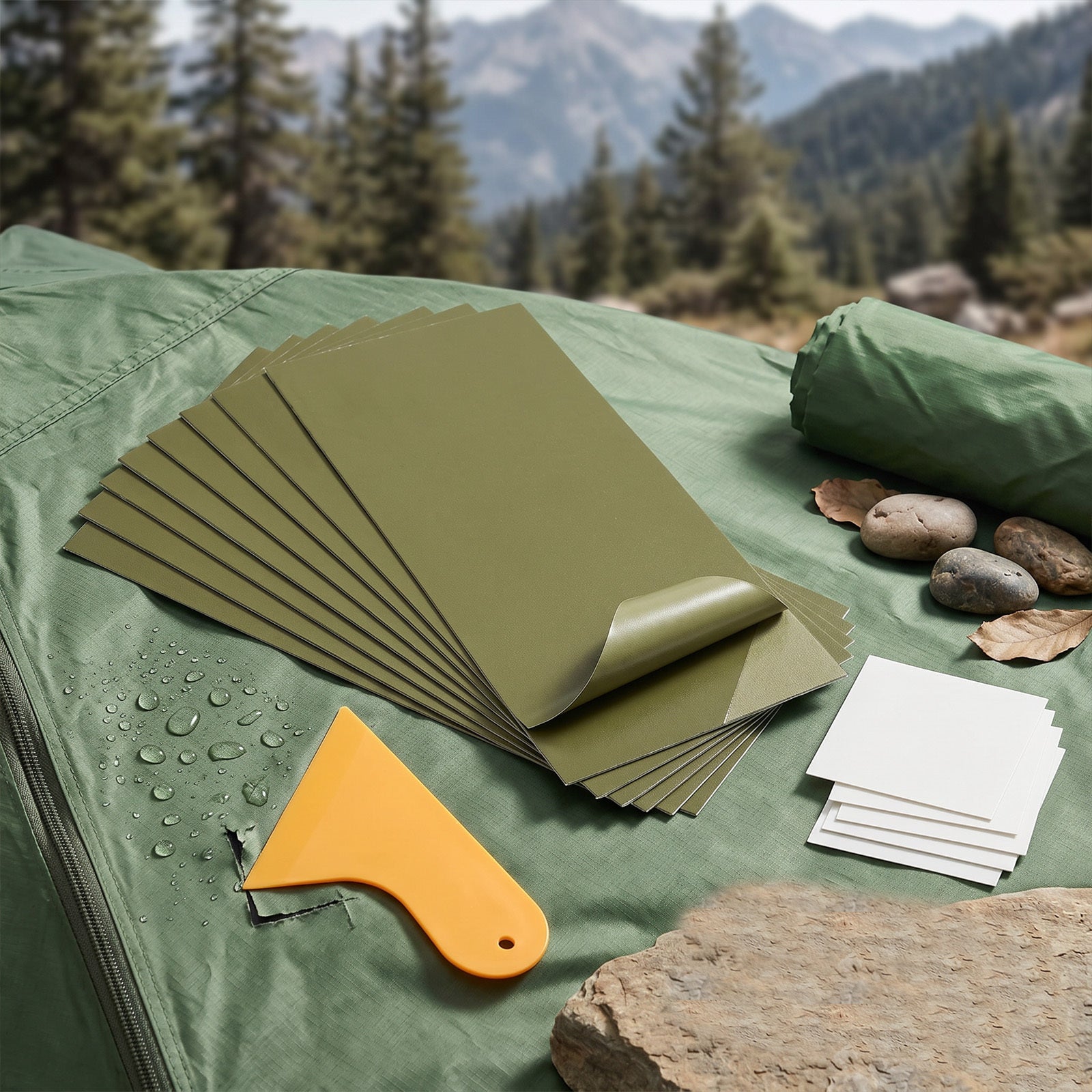 Kit complet de réparation de tente: 6 Patches