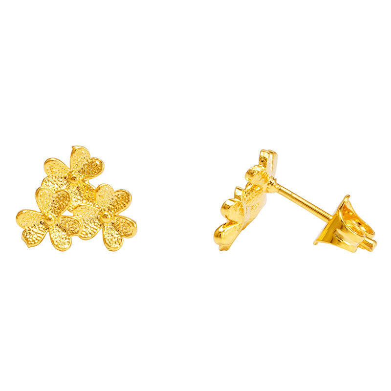 Boucles d'oreilles féminines élégantes, sablées et polyvalentes