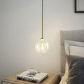 Style nordique Singlehead Transparent Ronde Pendentif Lumière Moderne Minimalist Bal en verre
