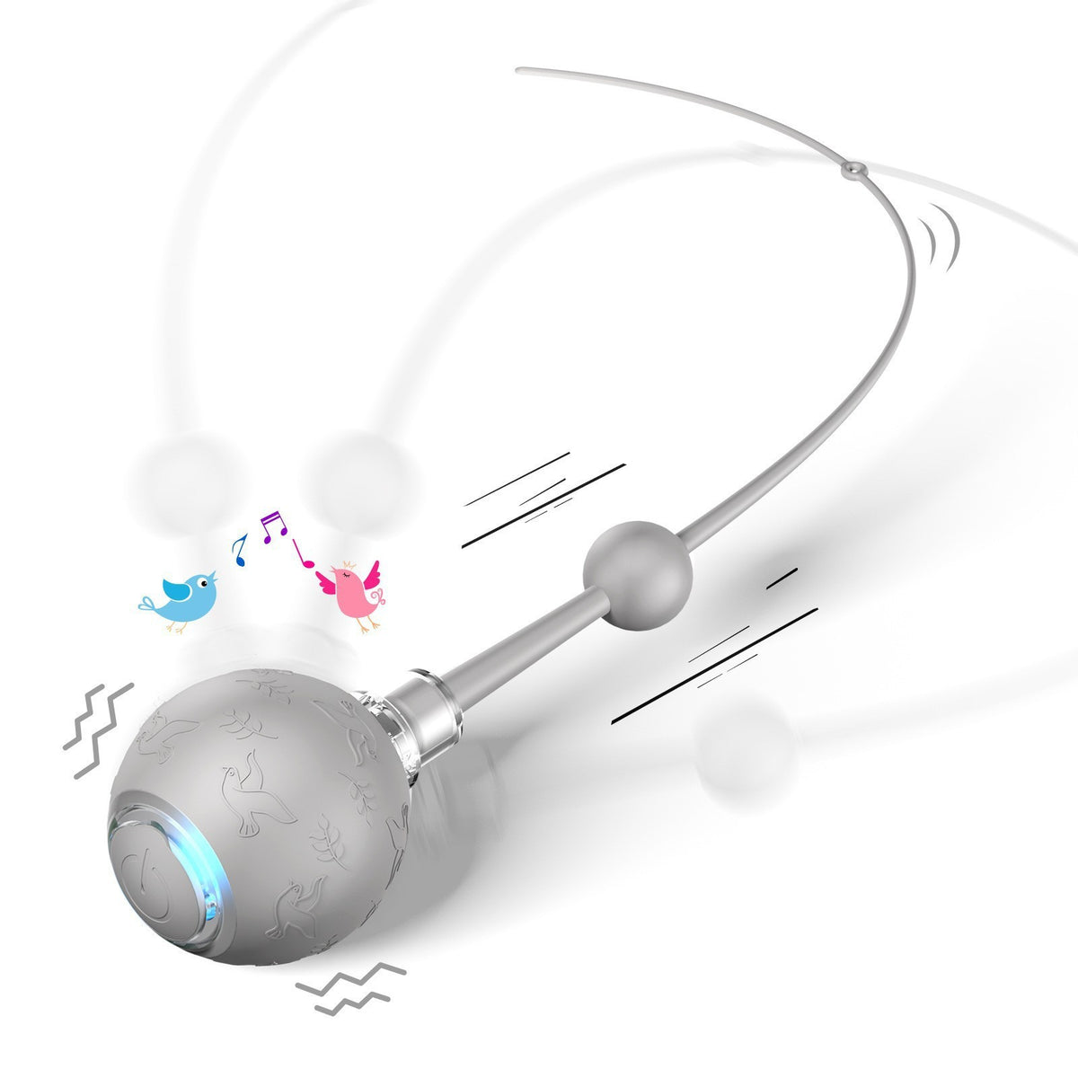 Balle de jouets pour animaux intelligents avec une corde pour chats