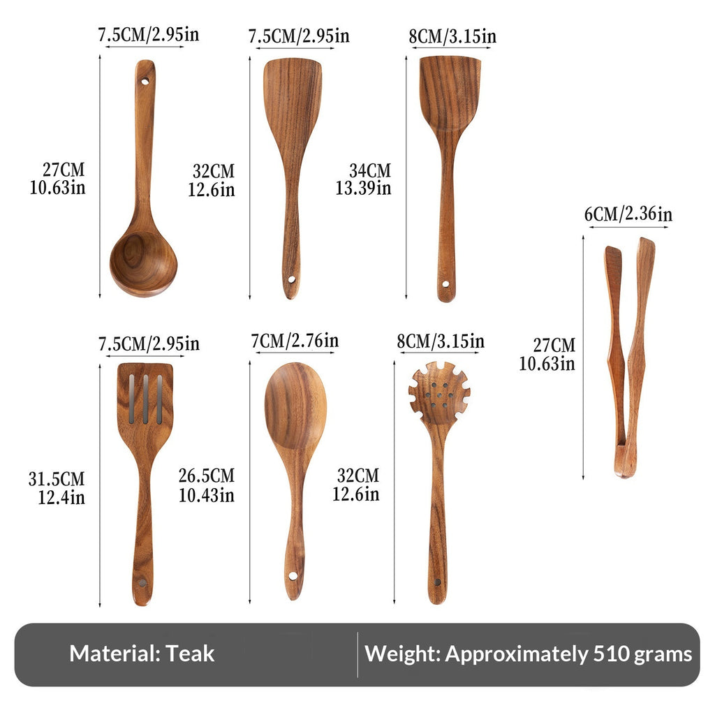 Ensemble de spatules en bois de teck