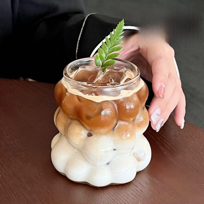 Coupe d'eau haute-borosilicate rétro transparente résistante à la chaleur