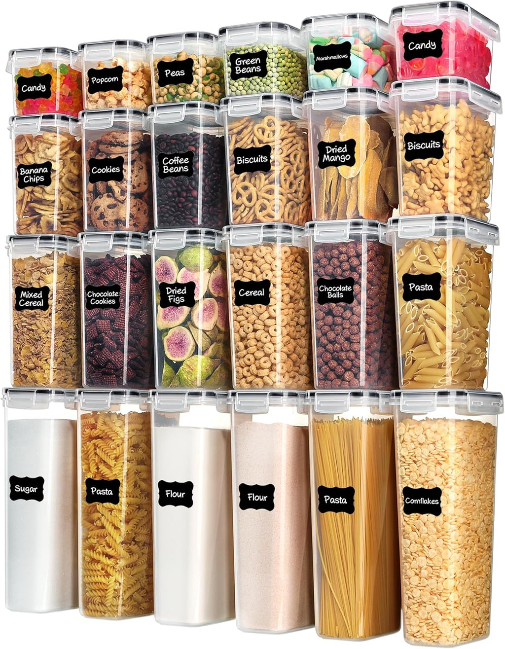 Conteneurs hermétiques de stockage des aliments avec lids