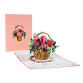 3D PopUp Flower Bouquet Cards Cadeaux Anniversaire PopUp Mom Floral Bouquet Wife Invitation C