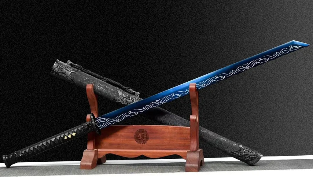 Liuing Integral Tang Dynasty Horizontal Sword Haute Acier Manganèse Auto-Défense Cold Weap