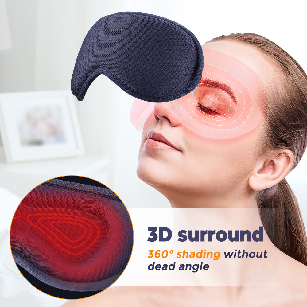 Masque de sommeil Eye-Care avec obstruction de la lumière Chauffage télécommandé et fonction de massage
